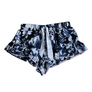 Victoria’s Secret XS Silky Floral Ruffle Sleep Tap Shortie Shorts Pajamas